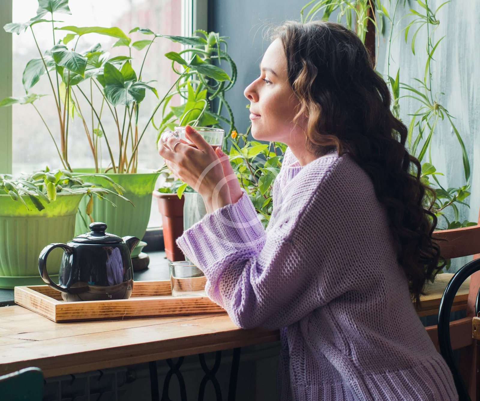 The moment of relaxation with tea